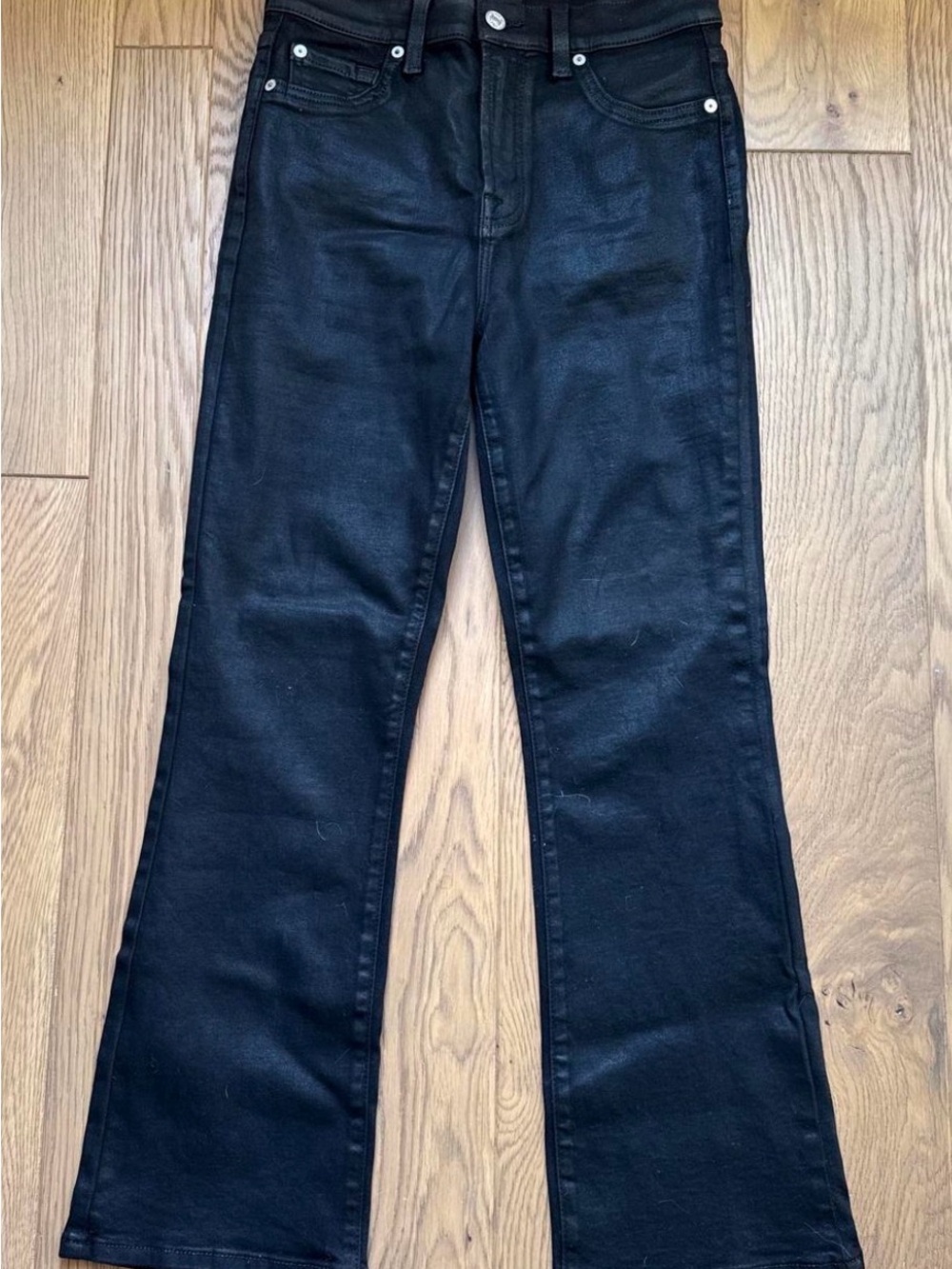 7 For All Mankind Black Flare Jeans